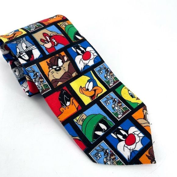 Warner Bros. Other - Looney Tunes 1997 Stamp Collection Tie bugs daffy porky Elmer